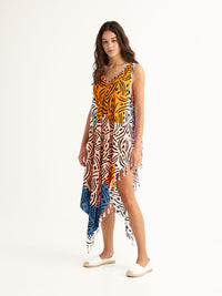 LONG WEEKEND sleeveless pareo dress