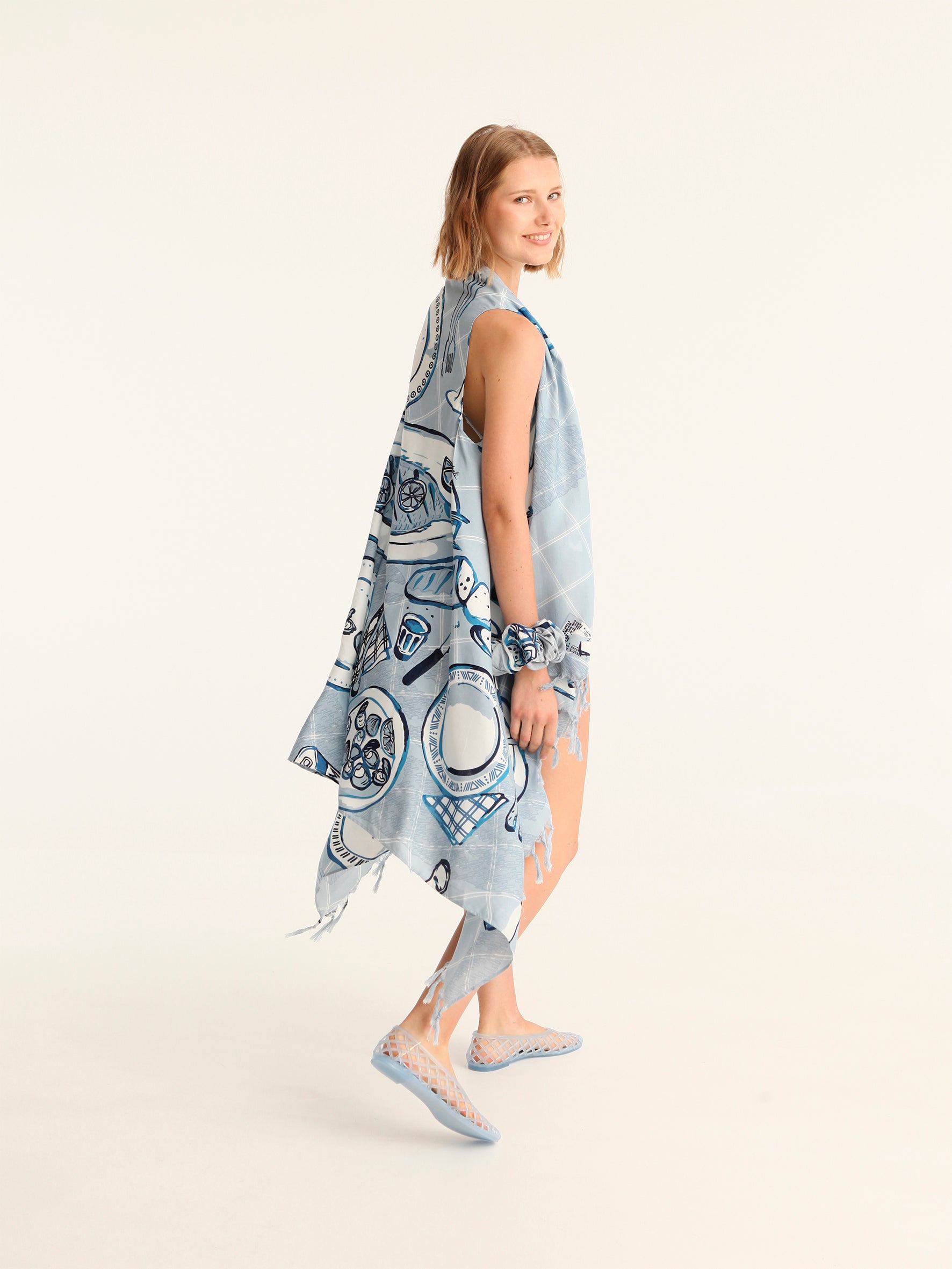 BON APPETIT pareo vest with coconut button