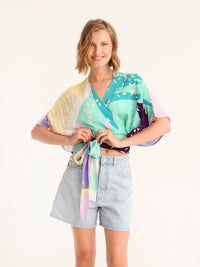 SPRITE wrap kimono top