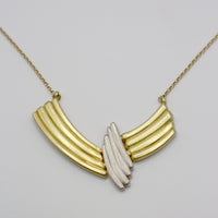 RIB RIBBON necklace - partly gold plated sterling silver