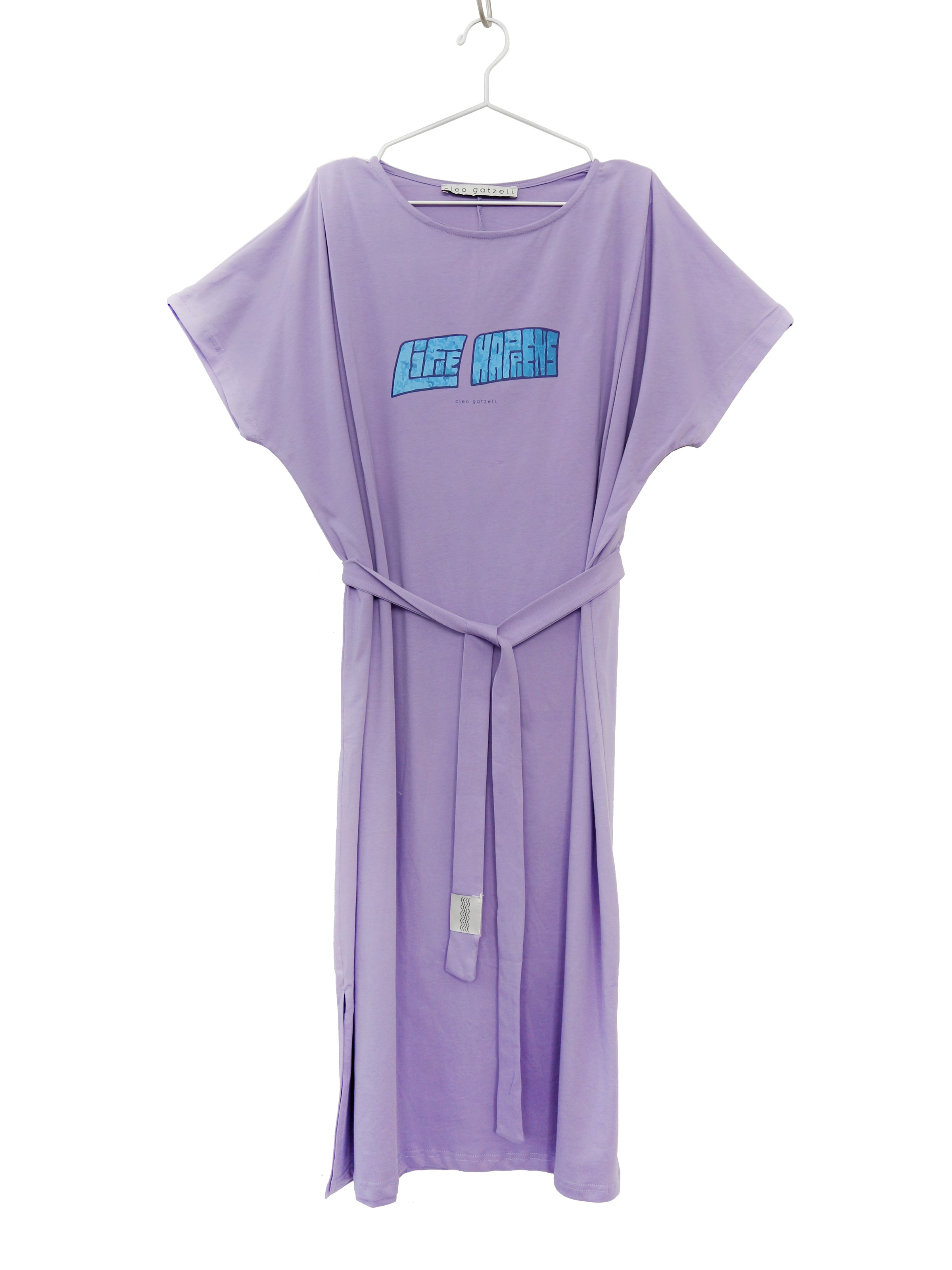 LIFE HAPPENS loose belted dress