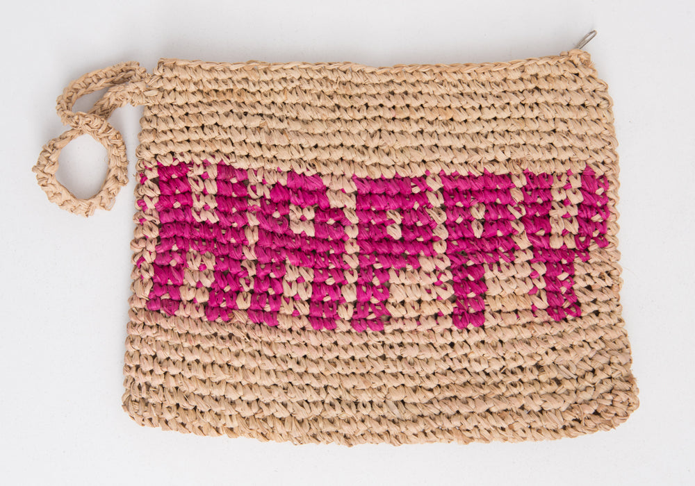 Handmade Woven Straw Clutch Bag Summer Beach Raffia Pouch With
