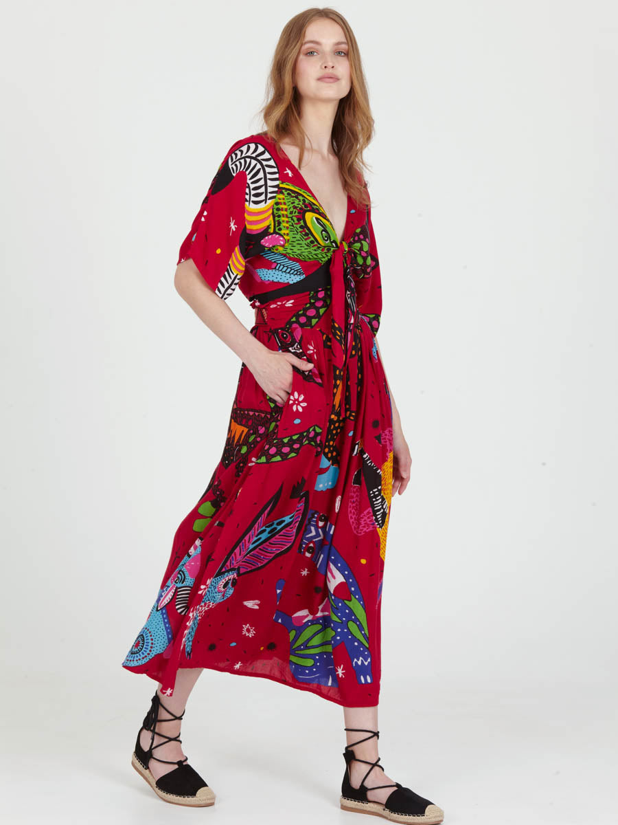 ALEBRIJES tie front top