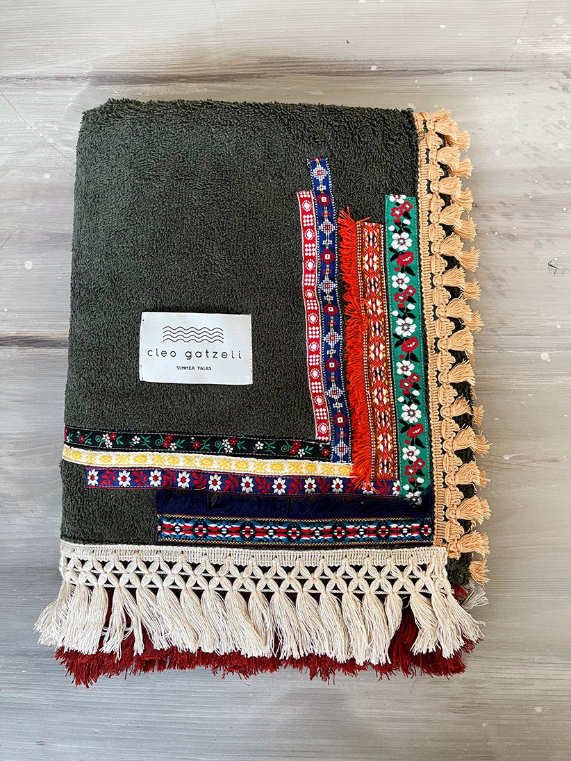ETHNIC beachtowel - khaki