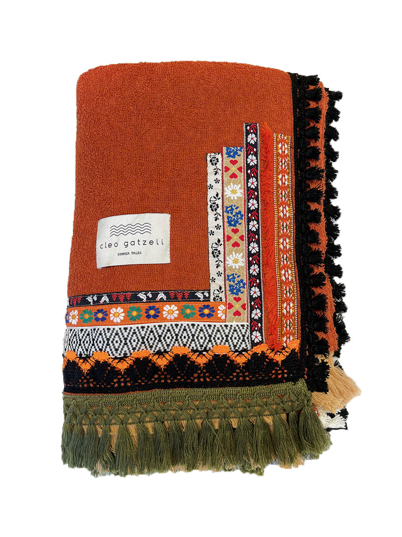 ETHNIC beachtowel - cinnamon