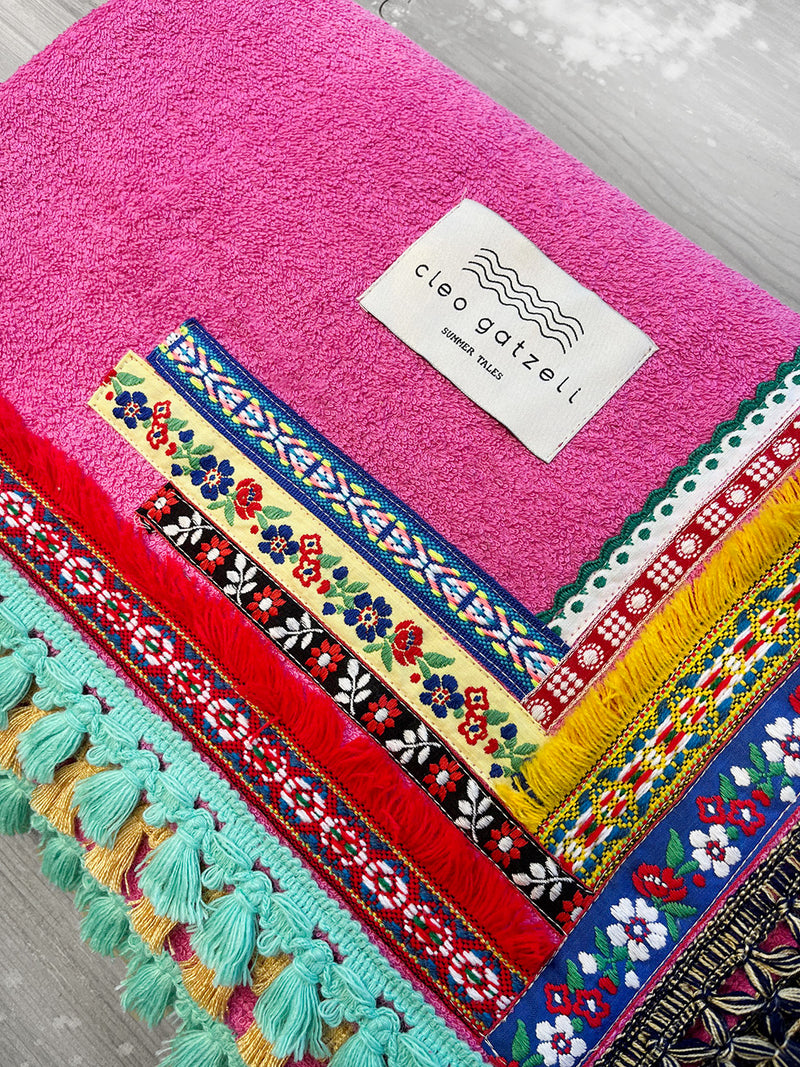ETHNIC beachtowel - pink