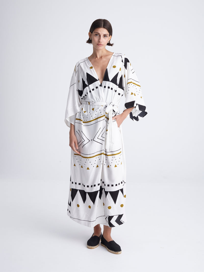 HIGH TIDE maxi kimono with double shoulders