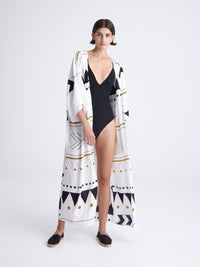 HIGH TIDE maxi kimono with double shoulders