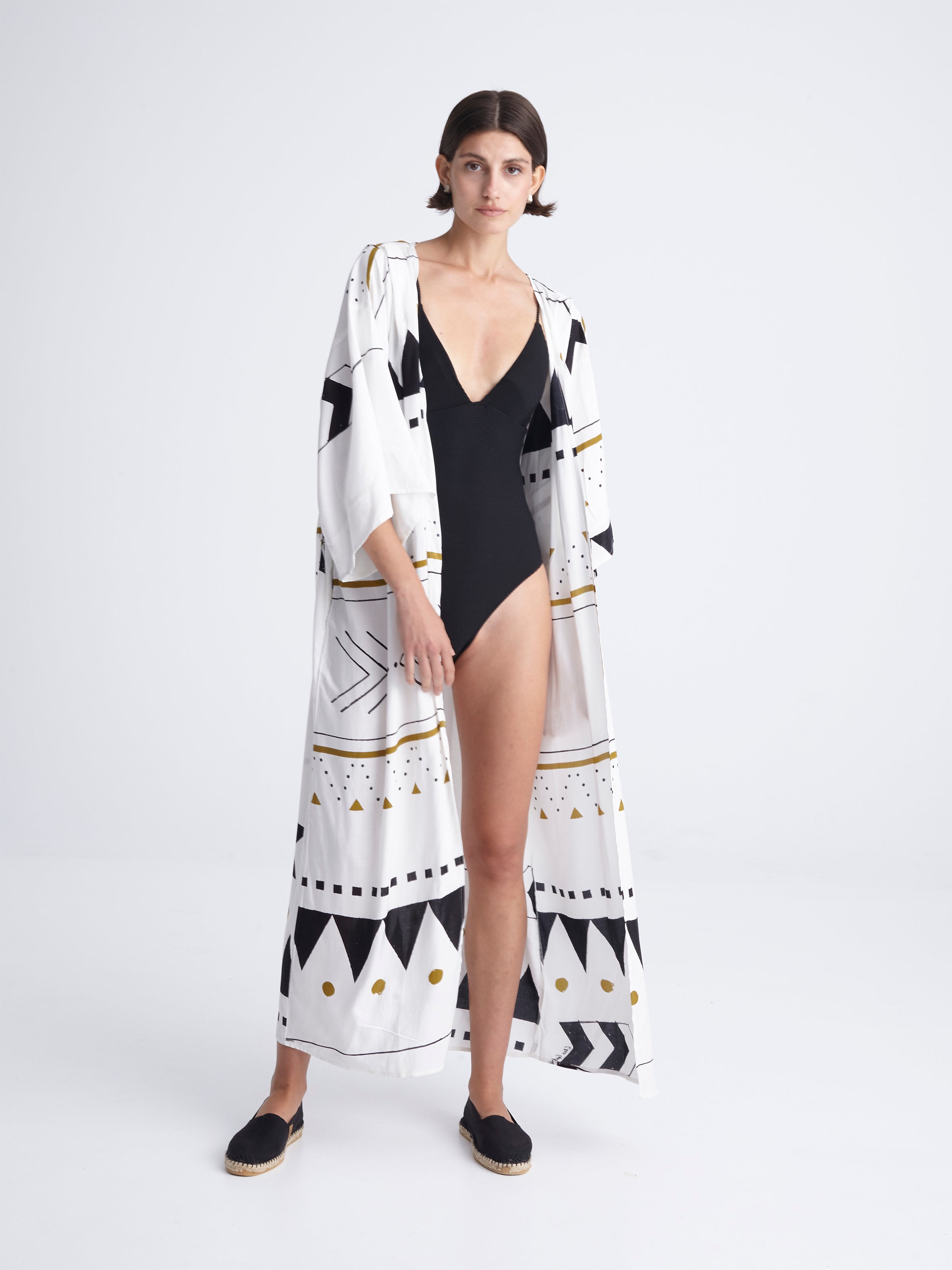 HIGH TIDE maxi kimono with double shoulders