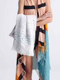 SUMMER NIGHT hand dyed peshtowel