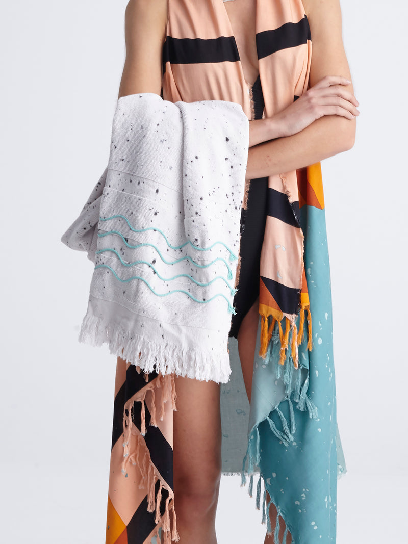 SUMMER NIGHT hand dyed peshtowel