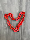 KIRKI glasses leather chain - red