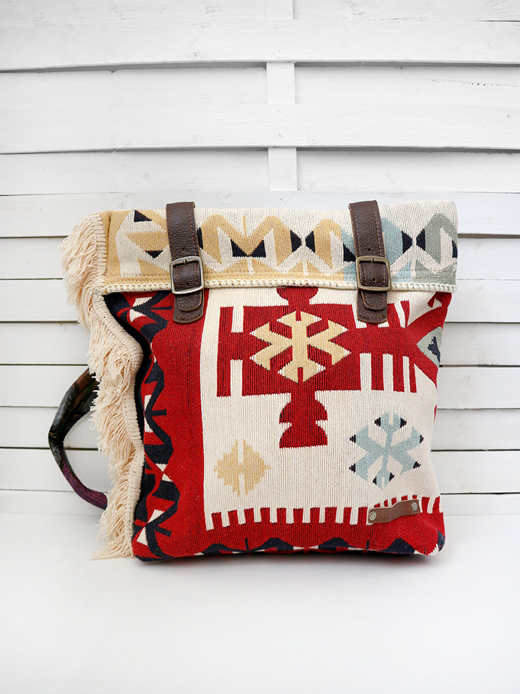 CARAVAN - AZTEC CROSS backpack - red