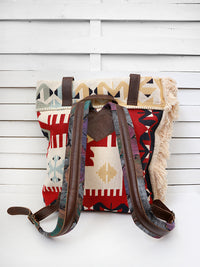 CARAVAN - AZTEC CROSS backpack - red
