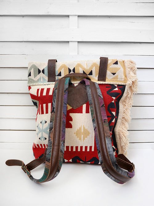 CARAVAN - AZTEC CROSS backpack - red