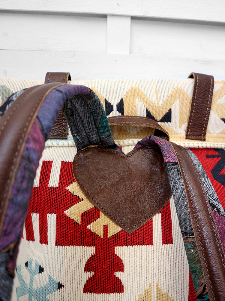CARAVAN - AZTEC CROSS backpack - red