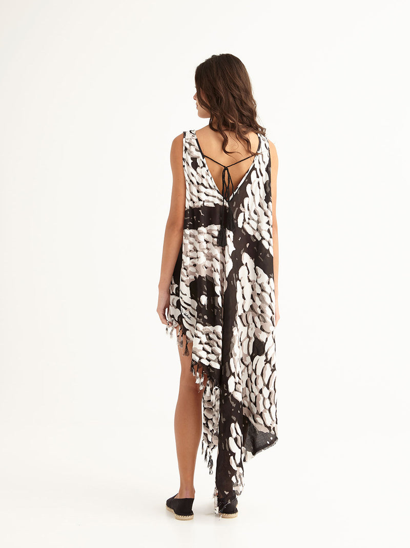 PEBBLES sleeveless pareo dress