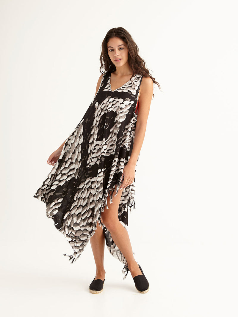 PEBBLES sleeveless pareo dress
