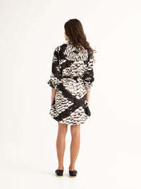 PEBBLES roll-neck shirt dress