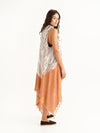 MACRAME PEACH pareo vest