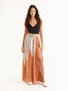 MACRAME PEACH maxi pareo skirt