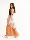 MACRAME PEACH maxi pareo skirt