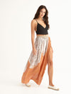 MACRAME PEACH maxi pareo skirt