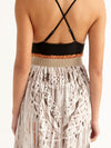 MACRAME PEACH maxi pareo skirt