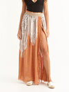 MACRAME PEACH maxi pareo skirt