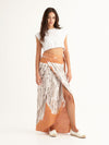 MACRAME PEACH wrap skirt