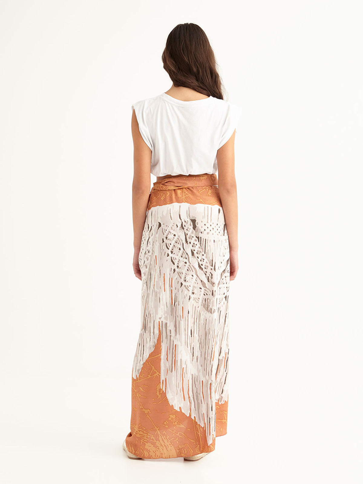 MACRAME PEACH wrap skirt