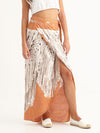 MACRAME PEACH wrap skirt