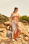 MACRAME PEACH wrap skirt