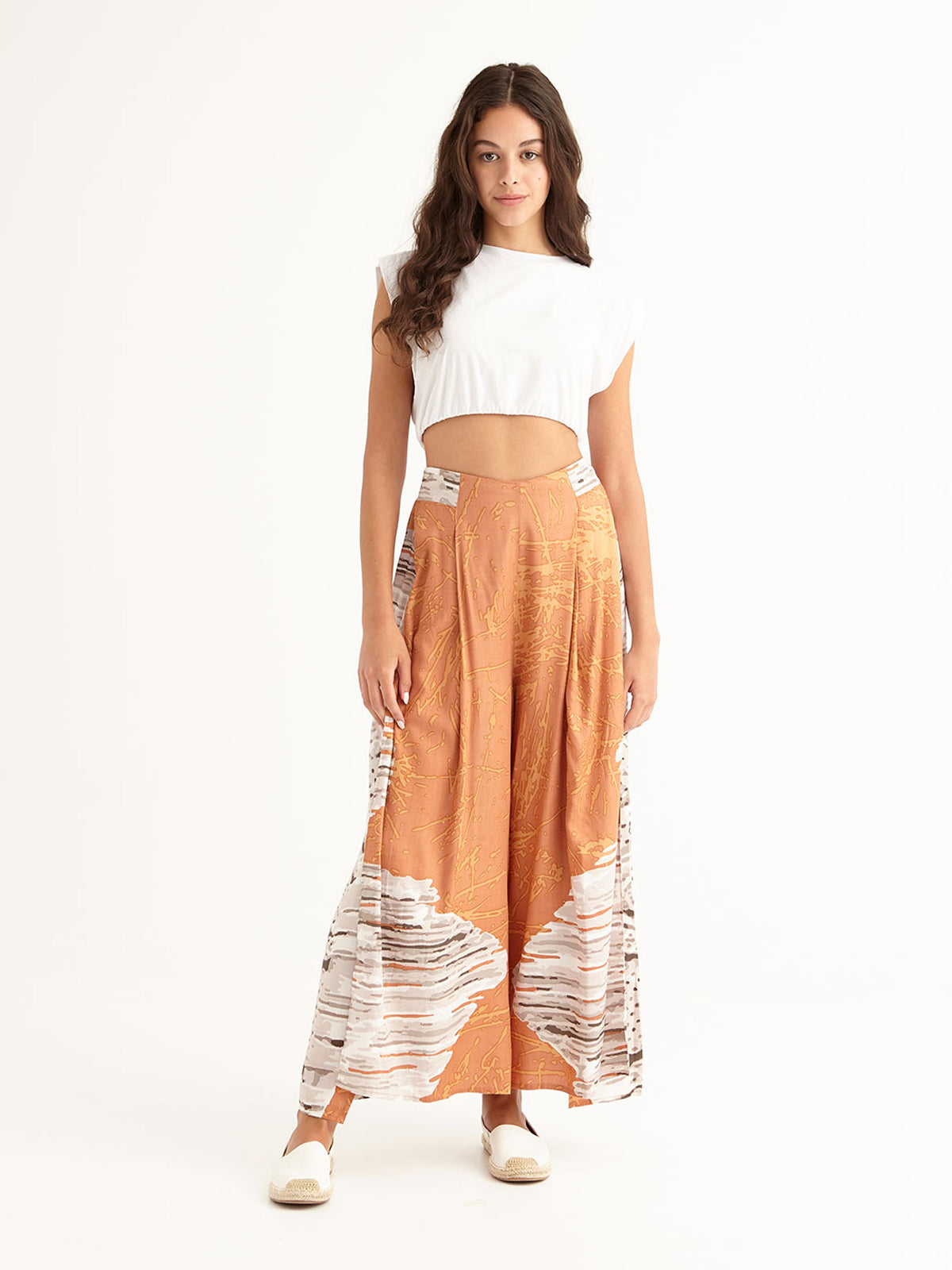MACRAME PEACH maxi pants