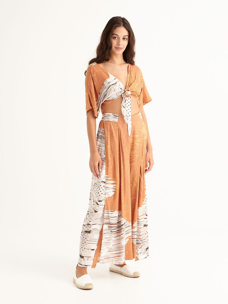 MACRAME PEACH maxi pants