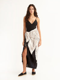 MACRAME BLACK pareo sarong