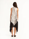 MACRAME BLACK pareo vest