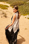 MACRAME BLACK pareo vest