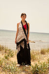 MACRAME BLACK pareo vest