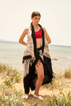 MACRAME BLACK pareo vest