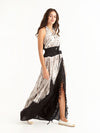 MACRAME BLACK maxi backless dress