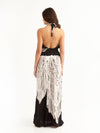 MACRAME BLACK maxi backless dress