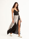MACRAME BLACK maxi pareo skirt
