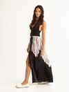 MACRAME BLACK maxi pareo skirt