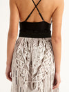 MACRAME BLACK maxi pareo skirt