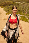 MACRAME BLACK maxi pareo skirt