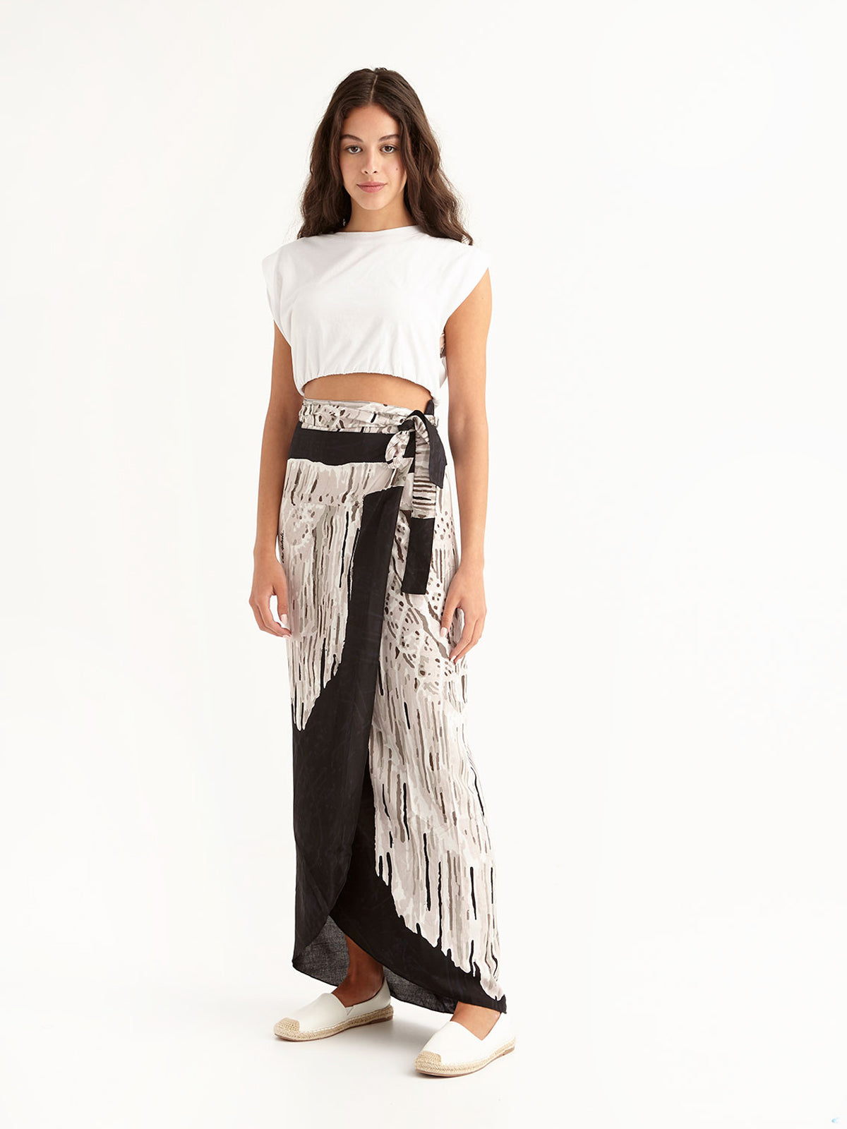 MACRAME BLACK wrap skirt