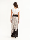MACRAME BLACK wrap skirt