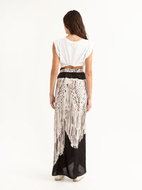MACRAME BLACK wrap skirt