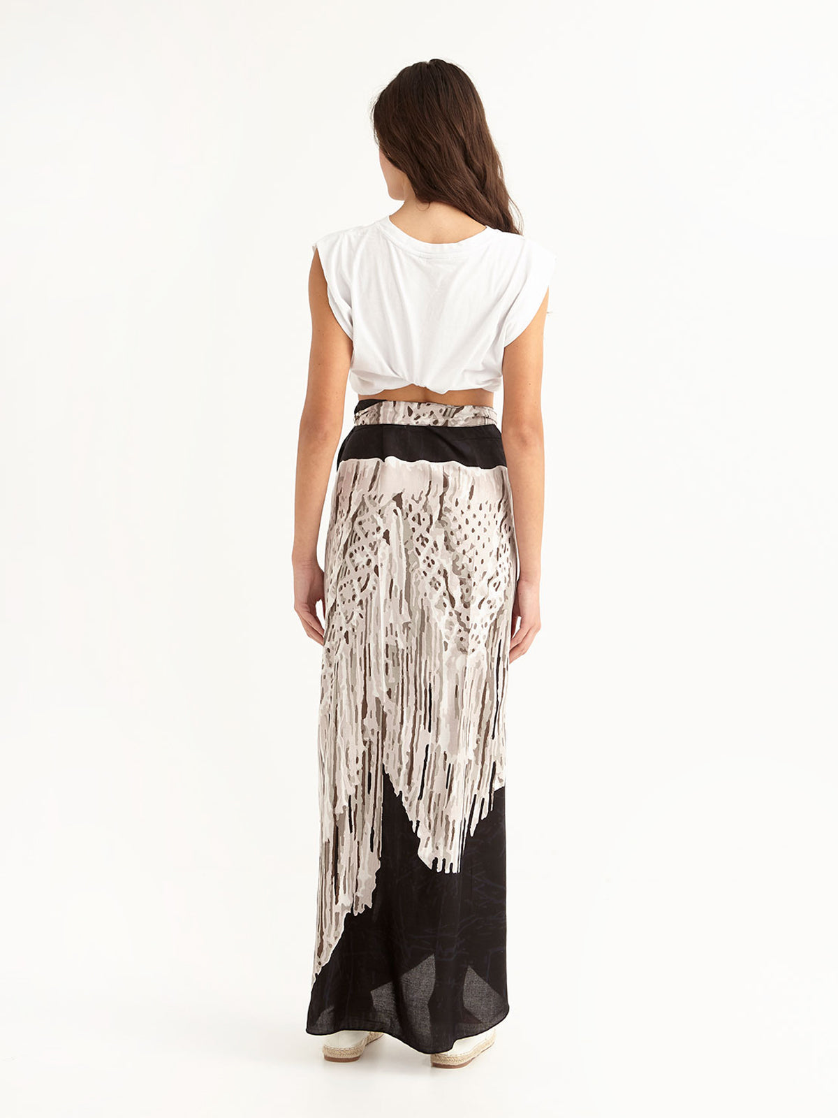 MACRAME BLACK wrap skirt